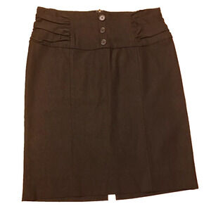 Size 13 Sensational Collections Black Pencil Skirt Back Zipper Junior Women's